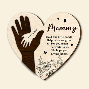 Personalized Gifts For Mom Wood Sign You Mean The World To Me 04natn160224 - Wood Signs - GoDuckee