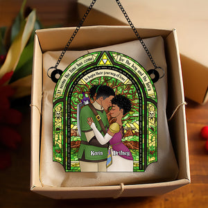 Personalized Gifts For Couple Suncatcher Ornament 06TGDT221124HG