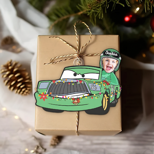 Custom Photo Gifts For Kids Christmas Cartoon Car Ornament 03kapu141124 - Ornament - GoDuckee