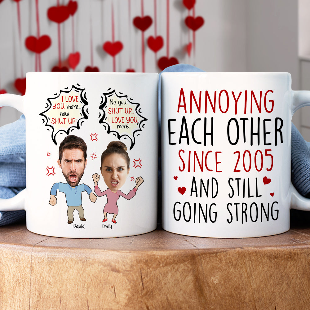 Custom Photo Gifts For Couple Coffee Mug Annoying Each Other - Coffee Mugs - GoDuckee