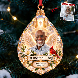 Memorial Heaven Acrylic Ornament - Custom Photo Memorial Gifts 02hadt131026 - Ornament - GoDuckee