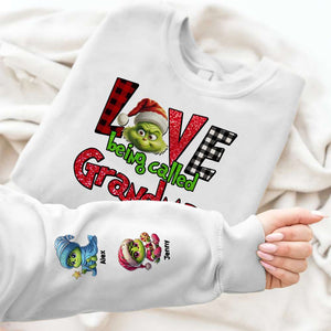 Personalized Gifts For Grandma 3D Shirt, Christmas Cute Green Character 01NAMH310724 - AOP Products - GoDuckee