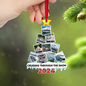 Pontoon Custom Photo Acrylic Christmas Ornament 05HUPU270924 - Ornament - GoDuckee