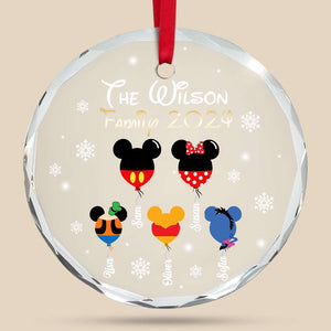 Personalized Christmas Gifts For Family Crystal Ornament 01KAMH160924 - Ornament - GoDuckee