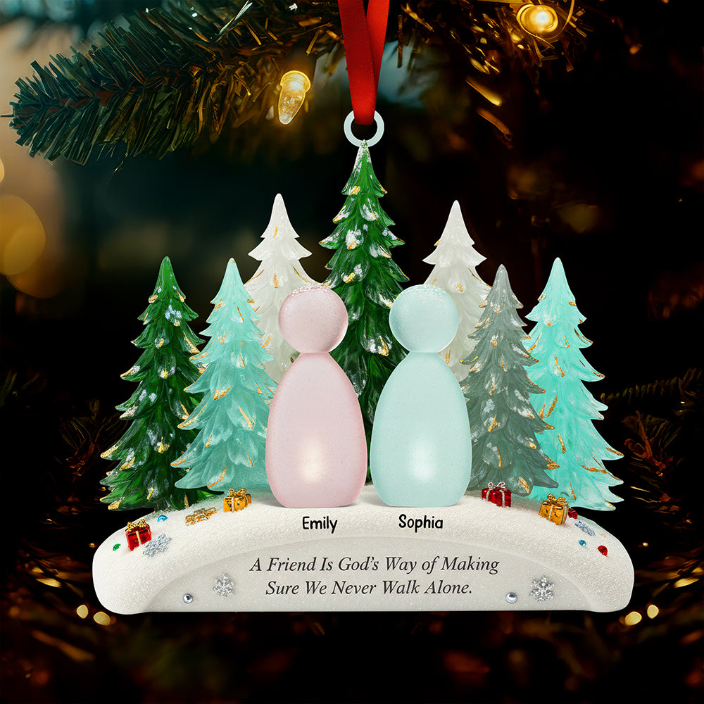 Walking Together Christmas Ornament - Personalized Gifts For Friends 02naqn111025 - Ornament - GoDuckee