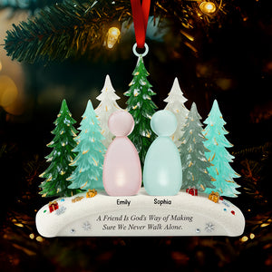 Walking Together Christmas Ornament - Personalized Gifts For Friends 02naqn111025 - Ornament - GoDuckee