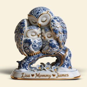 Protective Owl Mom Plaque - Personalized Gifts For Moms 01QHQN130326 - Shaped Plaques - GoDuckee