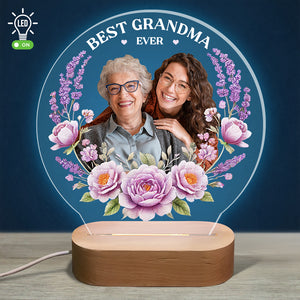 Custom Photo Gifts For Grandma Led Night Light Best Grandma Ever 01DTDT040325 - Led Night Light - GoDuckee