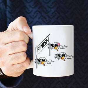 Personalized Coffee Mug Thanks For Entering Us Into A Race, Gift For Dad - Coffee Mug - GoDuckee