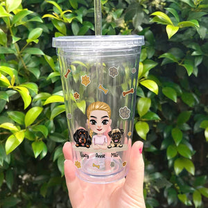 She's A 10 But She Obsessed With Her Dogs, Gift For Dog Lover, Personalized Acrylic Tumbler, Dog Lover Girl Tumbler - Tumbler Cup - GoDuckee