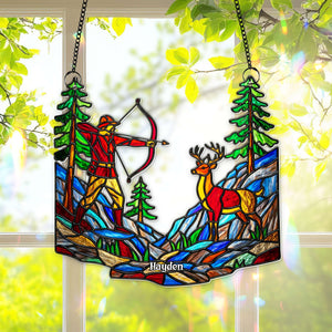 Hunter’s Shot Suncatcher Ornament - Personalized Christmas Gifts For Hunters 02OHLU070825 - Ornament - GoDuckee