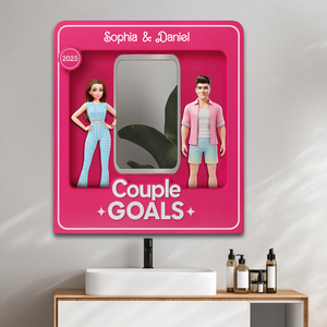 Couple Goals Shaped Mirror - Personalized Gifts For Couples 01OHLU280725 - Mirror - GoDuckee