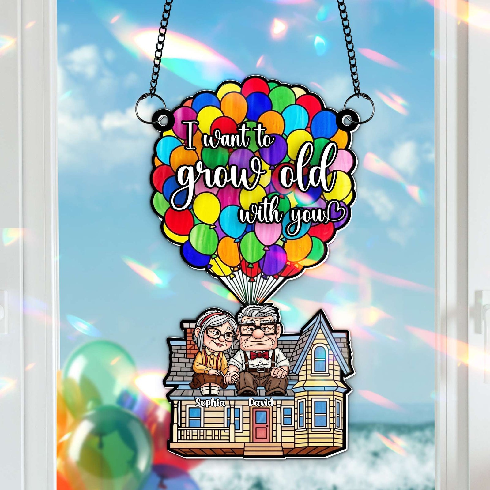 Love Bubble Suncatcher Ornament - Personalized Gifts for Couple 06TOLU150725 - Ornament - GoDuckee