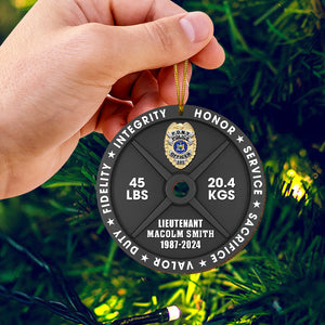 Personalized Gifts For Police Wood Ornament 03qhqn161024 - Ornament - GoDuckee