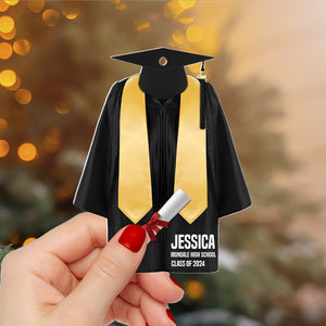 Graduation Gown, Personalized Acrylic Ornament For Senior Graduate - Ornament - GoDuckee