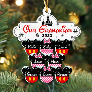Gift For Family, Personalized Acrylic Ornament, Mouse Kids Ornament, Christmas Gift 01ACDT251023 - Ornament - GoDuckee