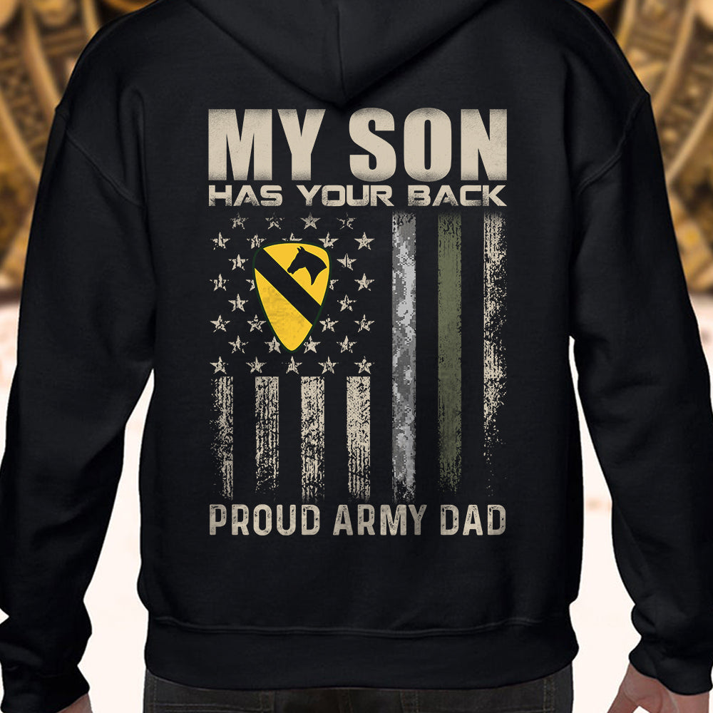 Proud Military Dad 07QHQN240423 Personalized Tshirt Hoodie Sweatshirt - Shirts - GoDuckee