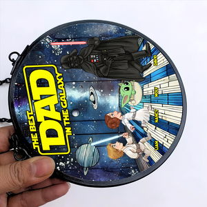 Personalized Gifts For Dad Stained Glass Ornament, Best Dad In The Galaxy 02TGPU190924 - Ornament - GoDuckee