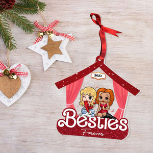 Bestie Forever, Gift For Friends, Personalized Acrylic Ornament, Friendship Ornament, Christmas Gift 02NAHN031123HH - Ornament - GoDuckee