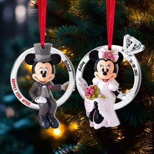 Happily Ever After, Set Of 2 Personalized Ornaments For Couple, Christmas Gift, Anniversary Gift Ideas 04QHHN131023 - Ornament - GoDuckee