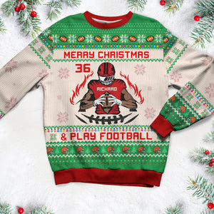 Personalized Gifts For American Football Lovers Ugly Sweater 01QNQN051024 - AOP Products - GoDuckee