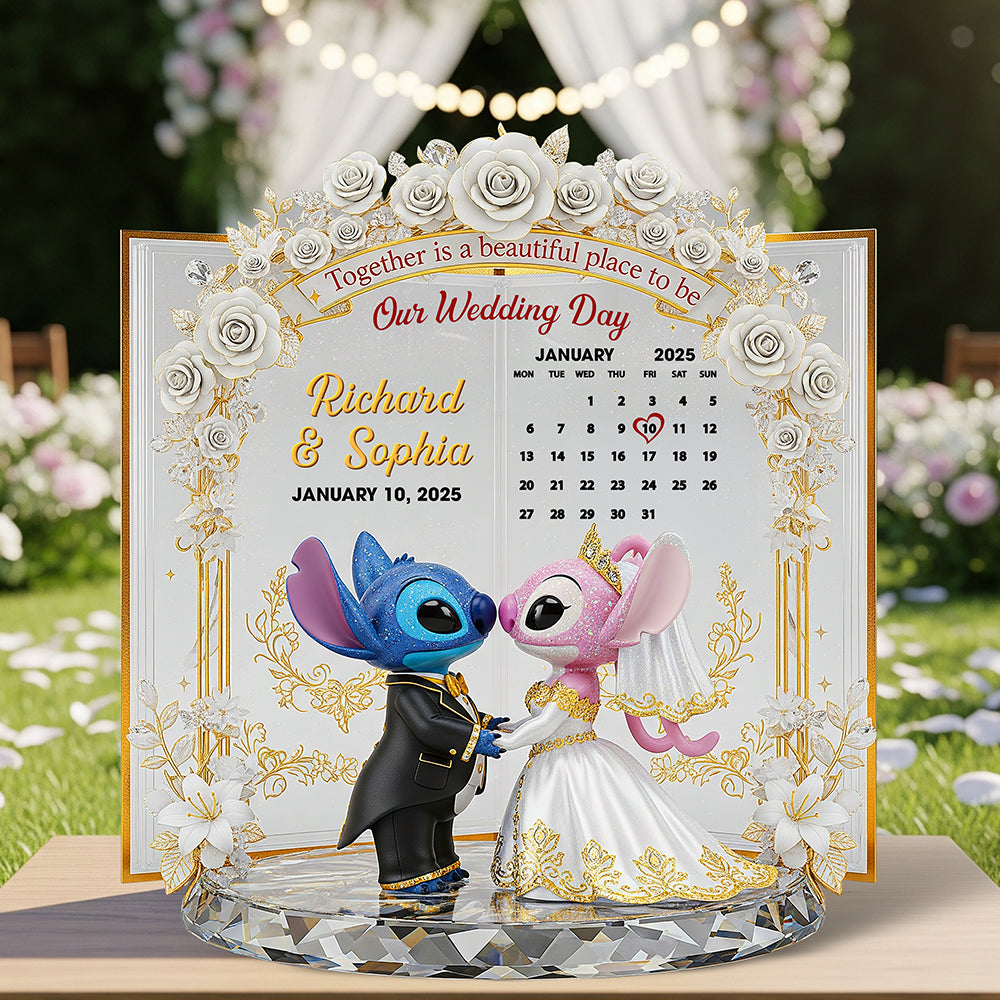 Wedding Couple Plaque - Personalized Gifts For Couple 05ohqn250625 - Shaped Plaques - GoDuckee