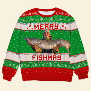 Custom Photo Gifts For Fishing Lovers Ugly Sweater 06acqn021024 - AOP Products - GoDuckee