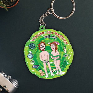Personalized Gifts For Couple Keychain Old Together Couple Portal 04xqpu180724hg - Keychains - GoDuckee