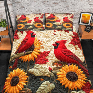 Personalized Cardinal Quilt Bedding Set Special Line 03hutn061124 - Blanket - GoDuckee