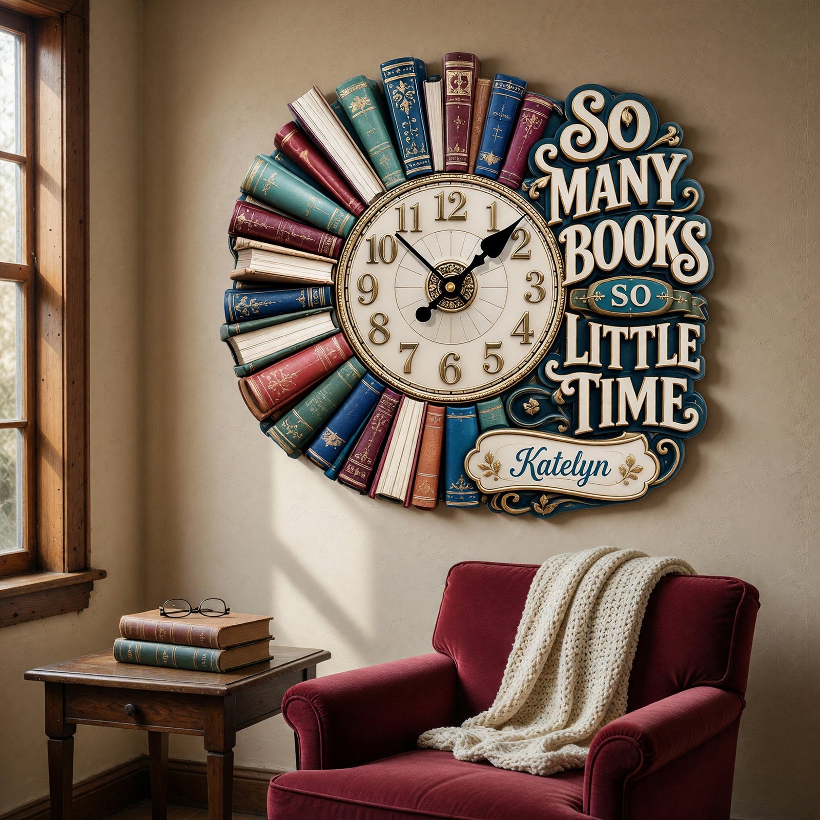 So Many Books So Little Time Hanging Wall Clock - Personalized Gifts For Book Lovers 03huqn220626 - Hanging Wall Clock - GoDuckee