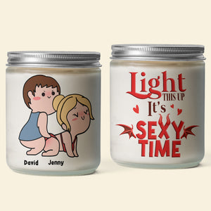Personalized Gifts For Couple Scented Candle Light This Up, It's Sexy Time - Scented Candle - GoDuckee