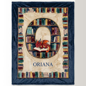 Fantasy Book Dragon Blanket, Personalized Gifts For Reading Lovers 01qhtn061225 - Blanket - GoDuckee