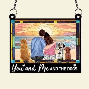 Personalized Gifts For Couple Suncatcher Window Hanging Ornament 02hutn300524tm - Ornaments - GoDuckee