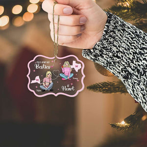 Personalized Gifts For Besties Ornament, Christmas Pink Coquette 01KAMH240924HH - Ornament - GoDuckee