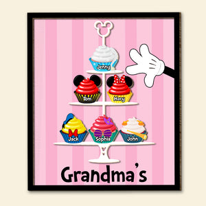 Personalized Gifts For Grandma Wood Sign 04qhtn170224qnpa Cartoon Cupcakes - Wood Signs - GoDuckee