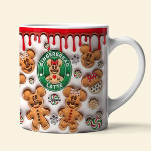 Personalized Christmas Cartoon Gingerbread Latte Coffee Mug 10ACDT0509024 - Coffee Mug - GoDuckee