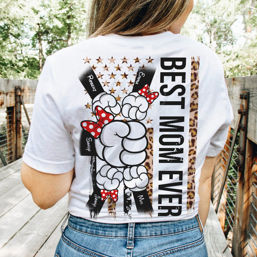 Best Mom Ever, Gift For Mom, Personalized Shirt, Mom And Kids Hand Shirt, Mother' Day Gift 04NAHN040423 - Shirts - GoDuckee