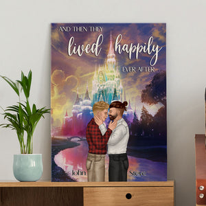 Couple And They Lived Happily Ever After 01dnpo120623 Personalized Canvas Print - Poster & Canvas - GoDuckee