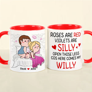 Personalized Gifts For Girlfriend Coffee Mug Here Comes My Willy - Coffee Mugs - GoDuckee