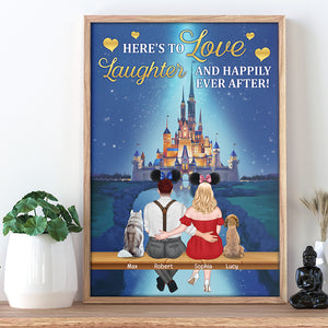 Here's To Love Laughter And Happily Ever After! Personalized Canvas Print-Gift For Couple- Gift For Dog Lover-02ntqn040323tm - Poster & Canvas - GoDuckee