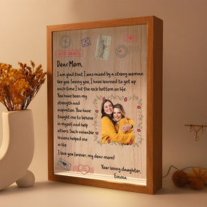 Custom Photo Gifts For Mom Light Box Frame I Love You Forever My Dear Mom - Canvas Print - GoDuckee