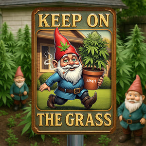 Smoking Gnome Metal Sign – Personalized Gifts For Weed Lovers 06toqn160625 - Metal Signs - GoDuckee