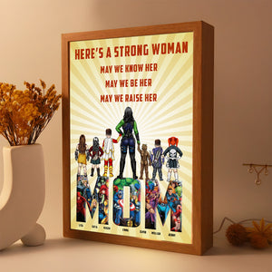 Personalized Gifts For Mom Light Frame Here's A Strong Woman 02OHMH220124PA - Canvas Print - GoDuckee