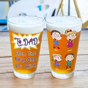Personalized Gifts For Dad Beer Glass 01qhqn080524hh Father's Day - Drinkware - GoDuckee