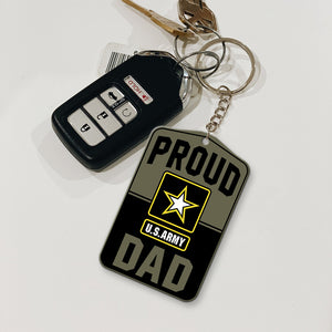 Military & Veteran Family Personalized Keychain, Gift For Family - Keychains - GoDuckee
