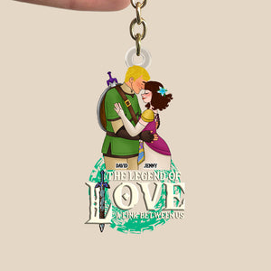 Personalized Gifts For Couple Keychain 07qhtn241224hg Gaming Couple Love Legend - Keychains - GoDuckee