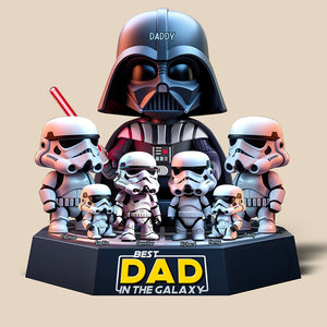 Personalized Gifts For Dad Acrylic Plaque, Best Dad In The Galaxy - Shaped Plaques - GoDuckee
