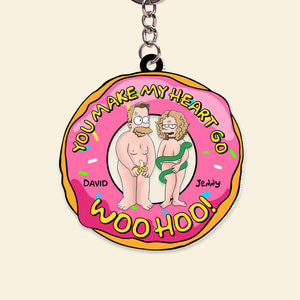 Personalized Gifts For Naughty Couple Acrylic Keychain 02katn310724hg Woo-Hoo - Keychains - GoDuckee