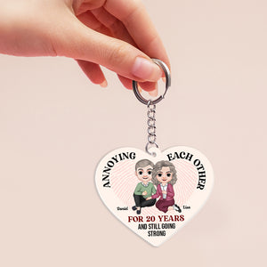 Annoying Each Other, Gift For Couple, Personalized Keychain, Couple Keychain, Couple Gift - Keychains - GoDuckee