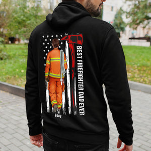 HOME & LIVING Firefighter To My Dad - Personalized Custom Poster - Poster Art Design Desktop Ornament